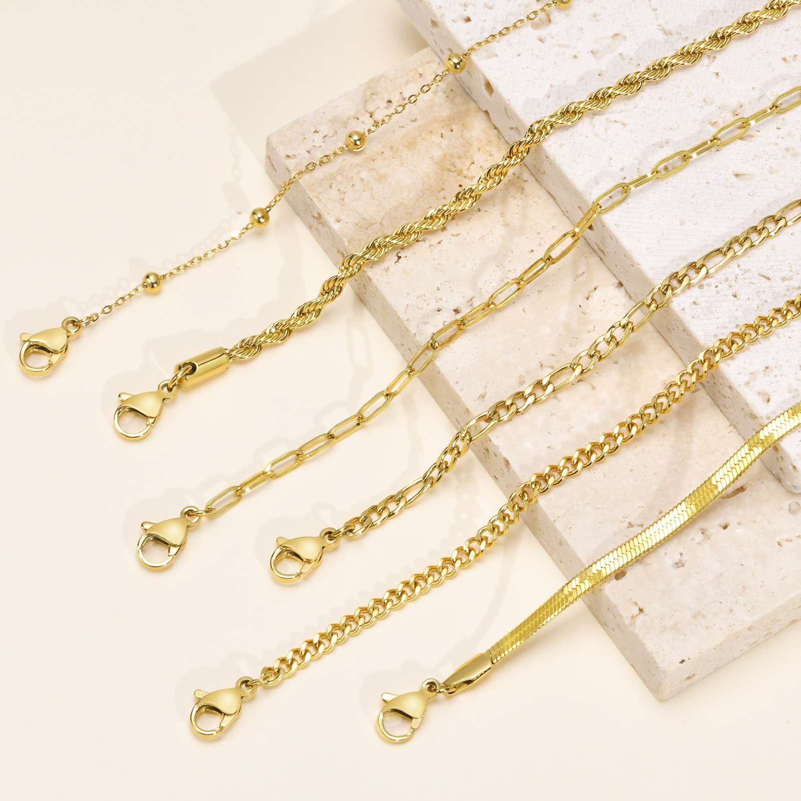 Stainless Steel Bracelet For Women Instagram-style Gold Color