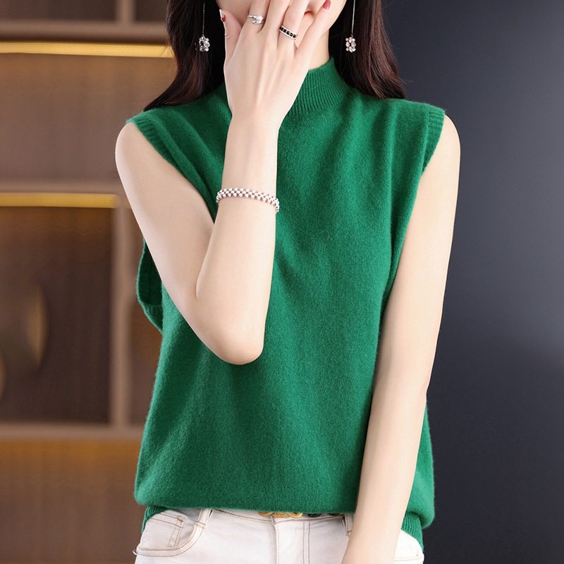 Half Turtleneck Women's Knitted Pullover Emerald Xl - Shop at LoveMi