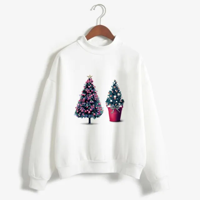 Christmas Printing Turtleneck Sweater Women 568Style Xxl - Shop at LoveMi