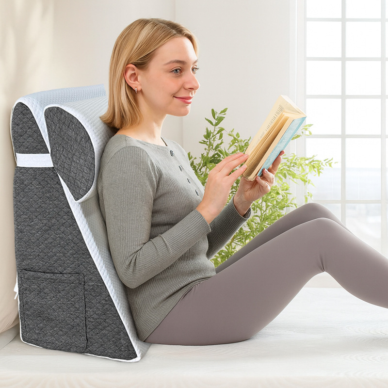 Triangular Sofa And Semicircular Bedside Pillow Set