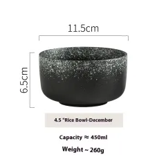 Household Tableware Ceramic Rice Bowl - Fahai Bowl Lunar December - View 1