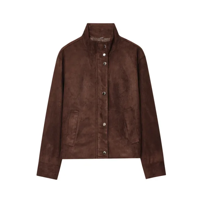 Fashion Temperament Women's Teddy Fleece Sports Top Brown - Shop at LoveMi