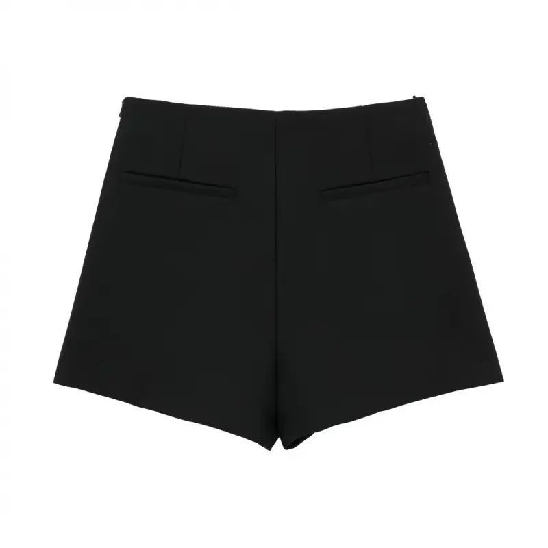 French-style Asymmetrical High-waisted Casual Shorts