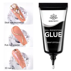 Super Sticky Long-lasting Rub Powder Wash-free Manicure Nail Tip - Rhinestone Glue - View 1