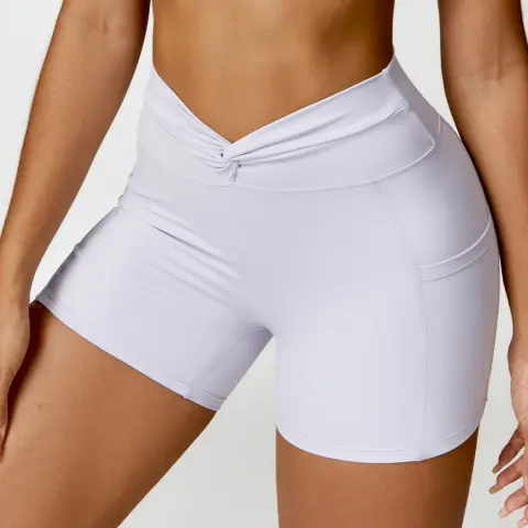 Nude Feel Tight Yoga Shorts Casual Outdoor Running Exercise