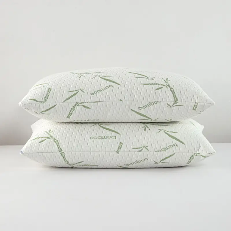 Green Bamboo Leaf Quilted Air Layer Pillow Inner Cover