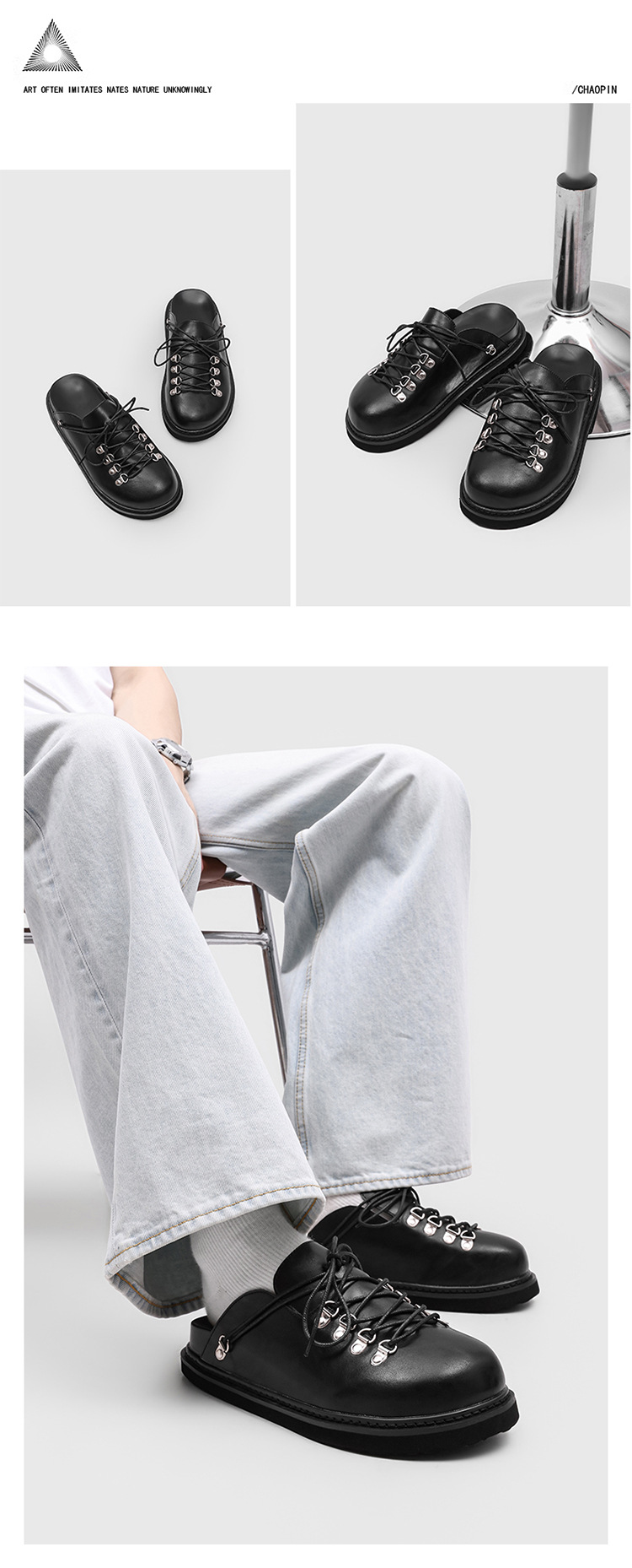 Mule Masculino Casual Fechado com Plataforma