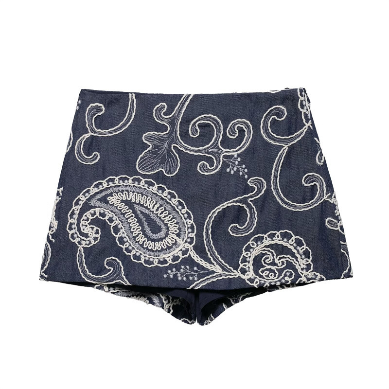 Embroidery Short Vest Top Embroidered Culottes Skirt - Shop at LoveMi