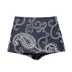 Embroidery Short Vest Top Embroidered Culottes - Skirt - View 1