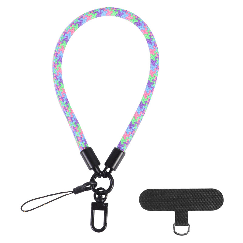 Mobile Phone Short Polyester Rope Anti-theft Wrist Strap Keychain
