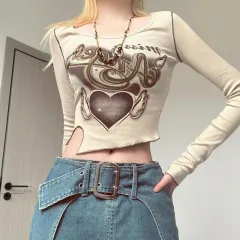 Fashion American Retro Printed T-shirt - View 1