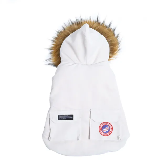 Dog Down Jacket Duck Camouflage Creamy White - Shop at LoveMi