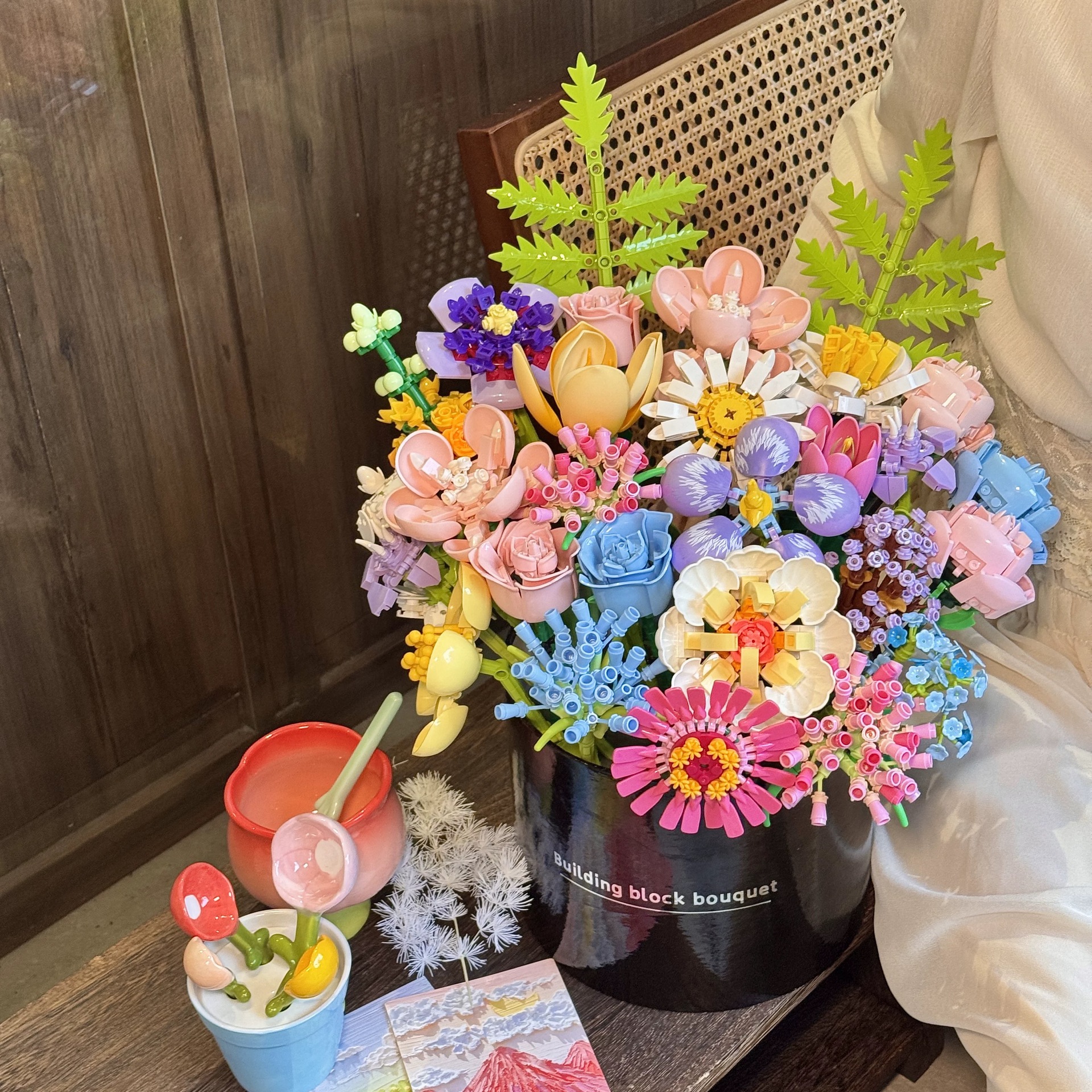 Preserved Flower Rose And Sunflower Desk Decoration