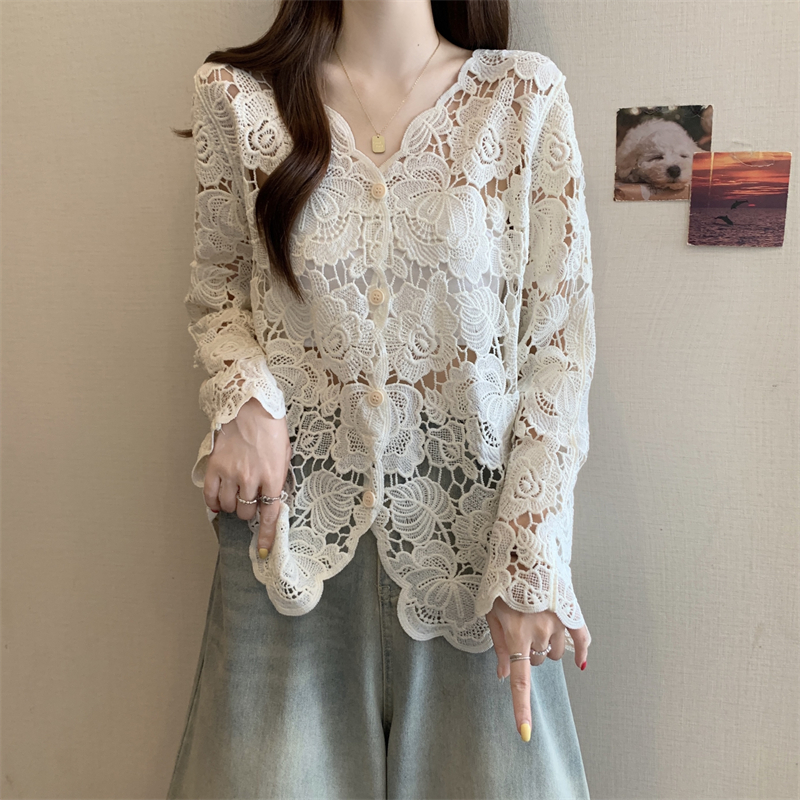 Lace Long Sleeve Top Women Elegant Embroidered Hollow Top 13 71220a0d 3a76 4ab8 9394 f92b7d66efaa