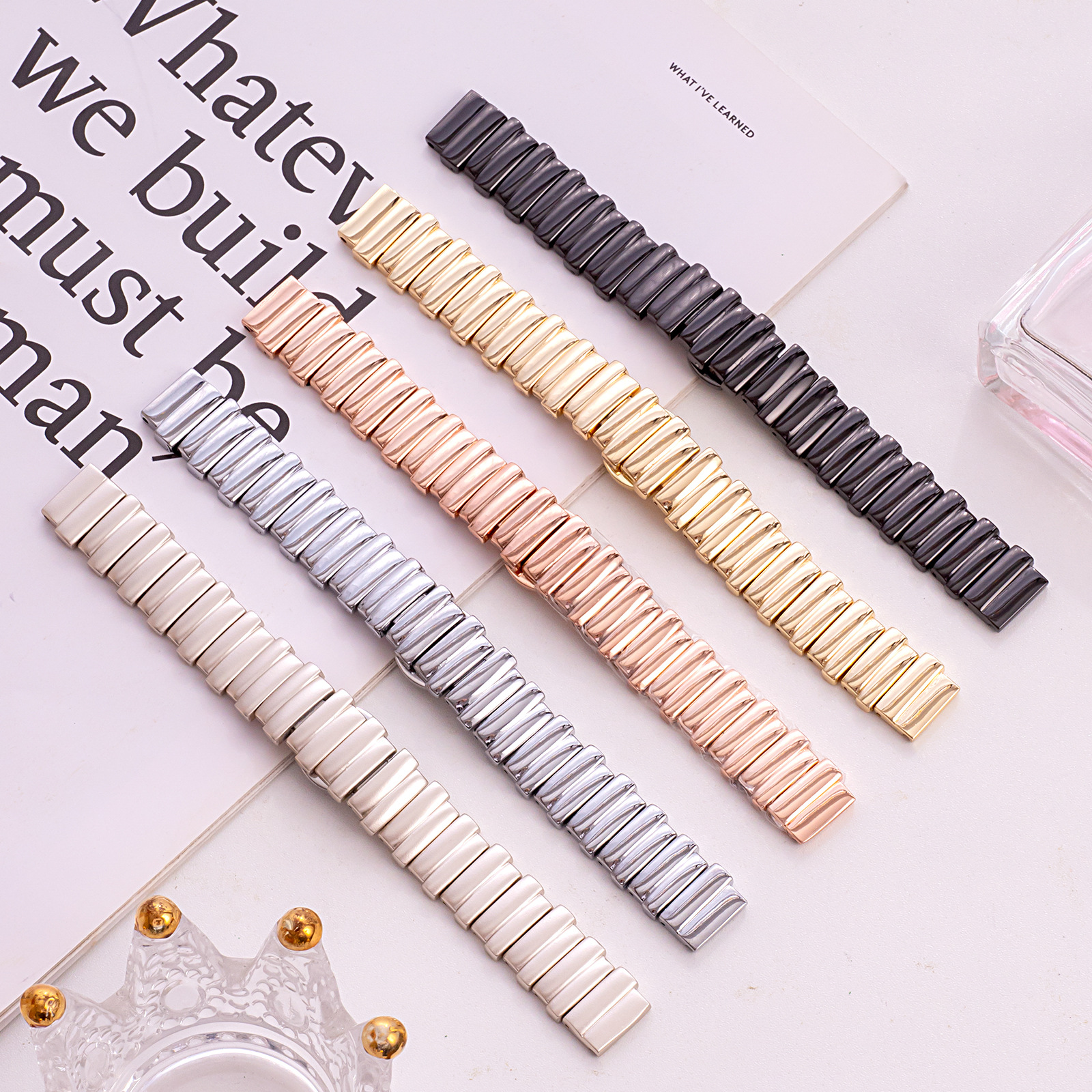 Irregular Strap Stainless Steel Kaleidoscope Watch Strap 8