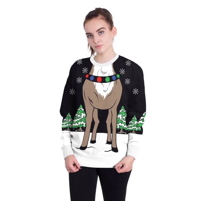 Women's Christmas 3D Digital Printed Pullover Sweatshirt Swys035 L - Shop at LoveMi