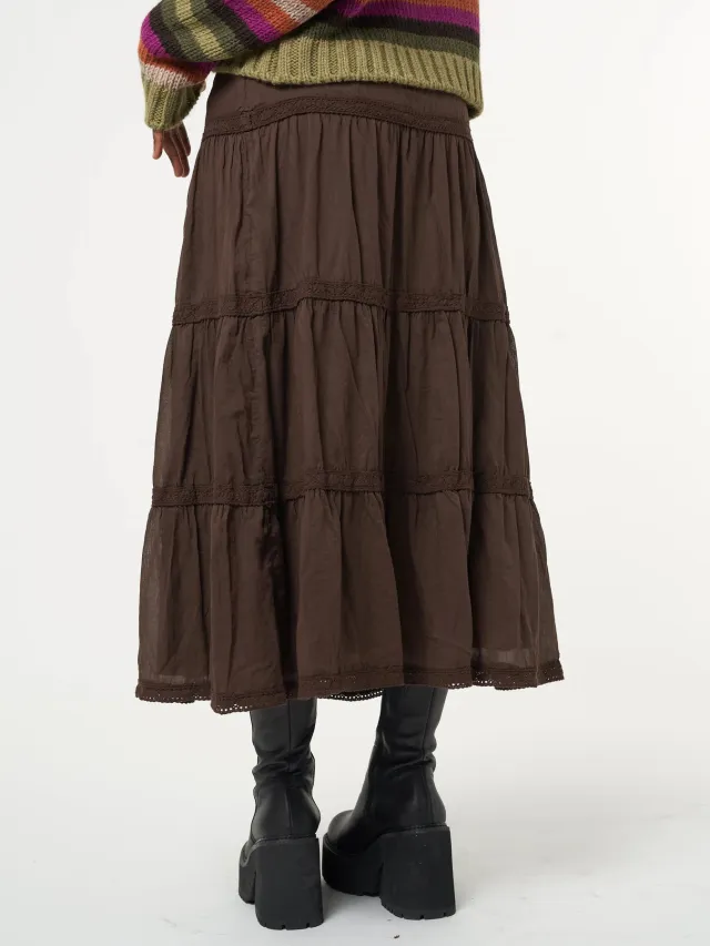 Women's Fashion Solid Color Dress Brown - Shop at LoveMi