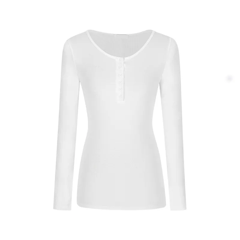 Early Autumn Simple Inner Shoulder Student Top - White