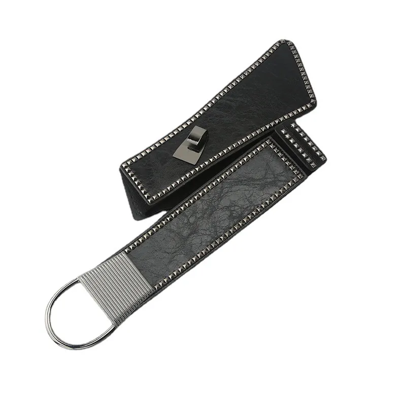 Rivet Belt Female Accessories Fashion All-match Personality Elastic Waist Seal - Black M
