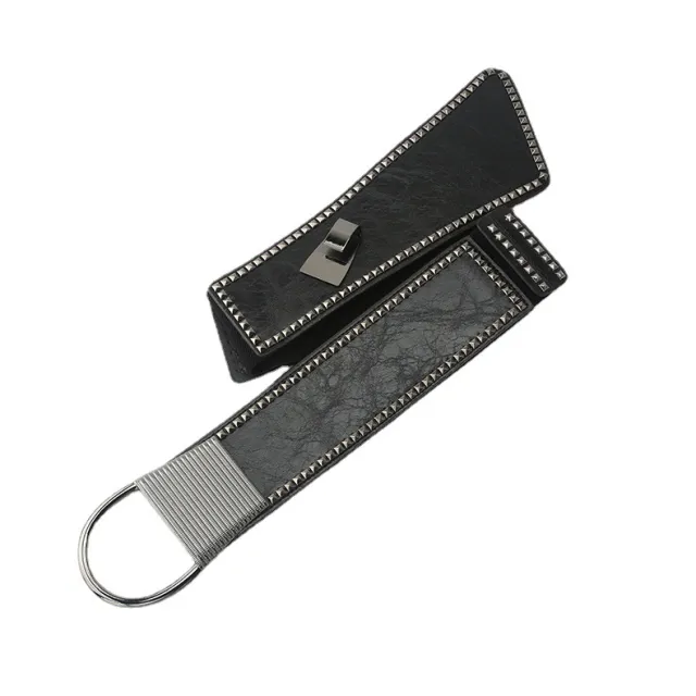 Rivet Belt Female Accessories Fashion All match Personality Elastic Waist Seal Black M - Shop at LoveMi