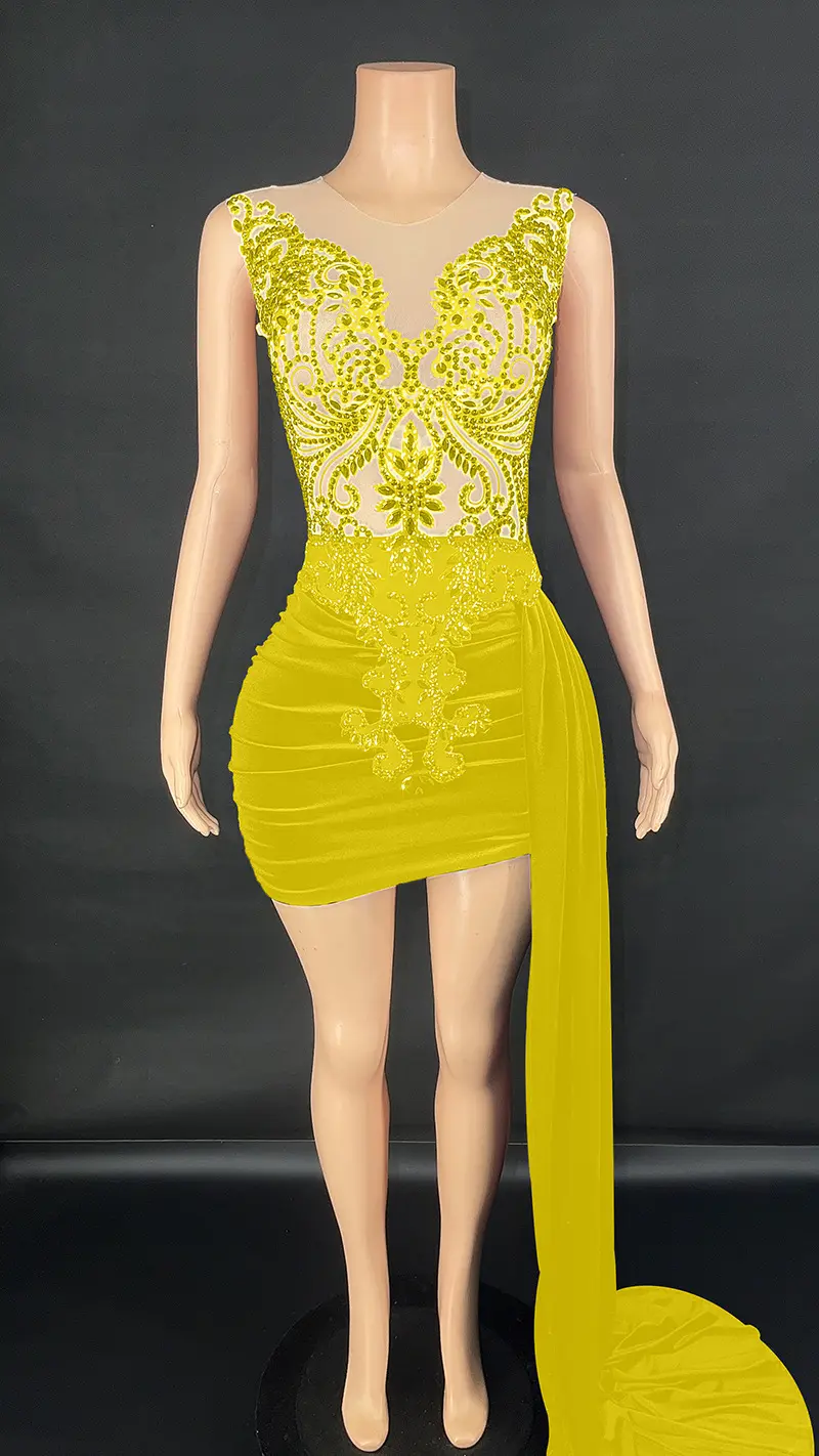 Summer Luxury Evening Dress Female Singer Stage