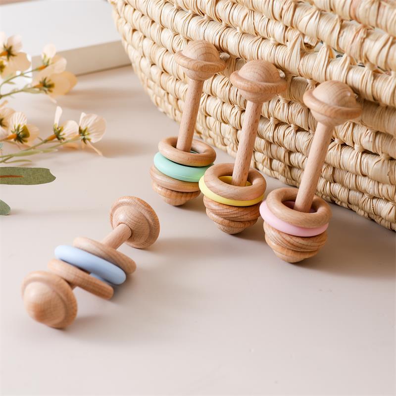 Wood & Silicone Ring Rattle