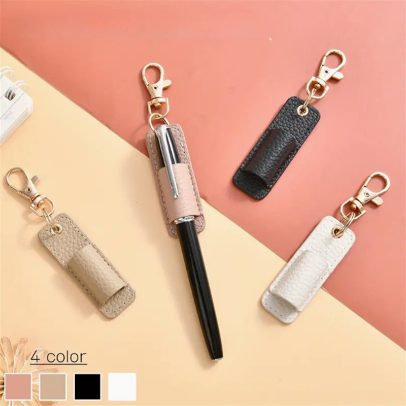 Creative Neck-hanging Pen Holder With Keychain