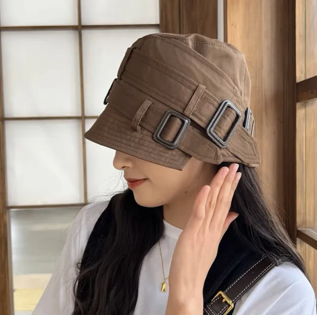 Japanese Style Fisherman Hat Female Spring And Summer All match Sunshade Coffee Color - Shop at LoveMi