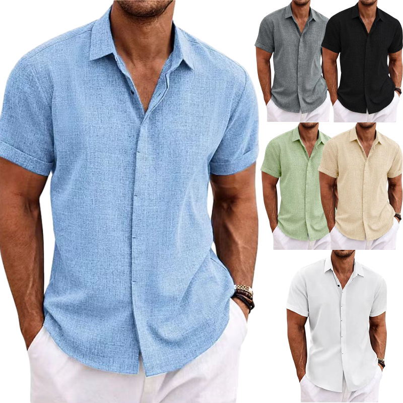 Beach Plus Size Men's Short-sleeve Shirt