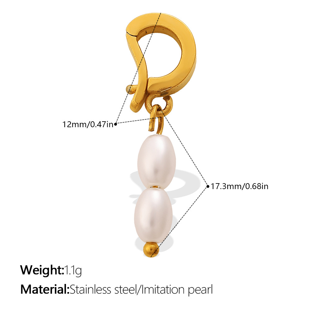 Stainless Steel Pearl Pendant, picture 2 of 12