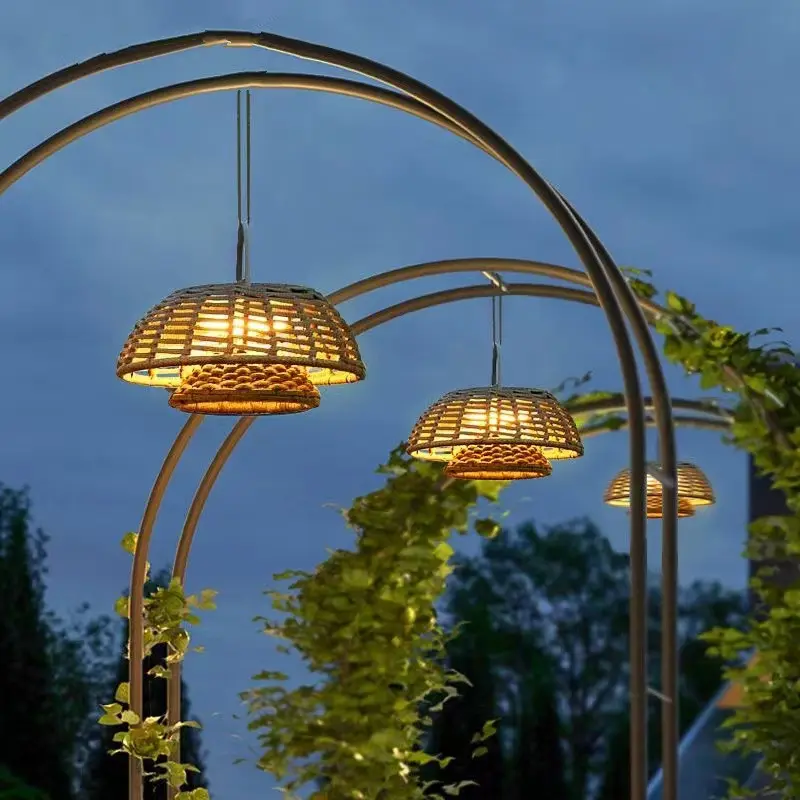 Outdoor Chandelier Garden Lamp Hanging Exposed Table