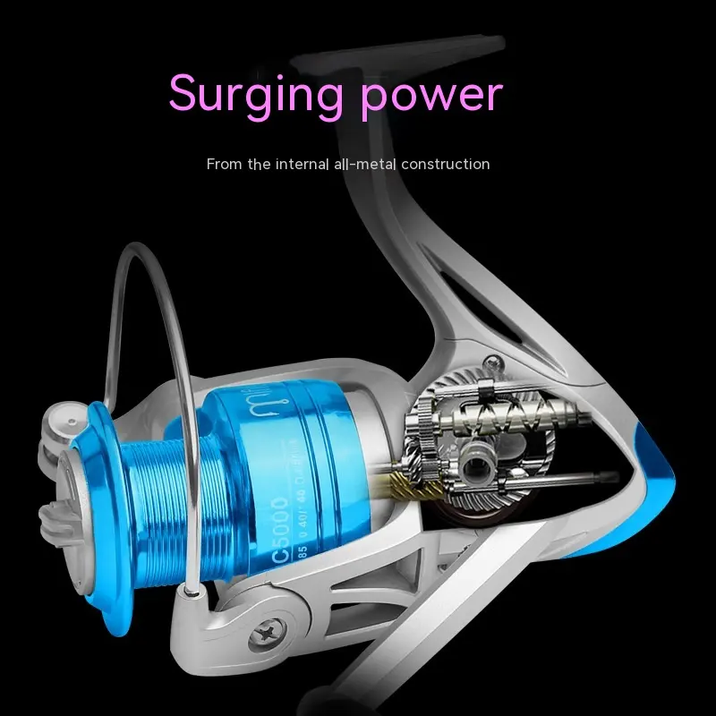 Tossing Fishing Reel ABS Spool Metal Lure