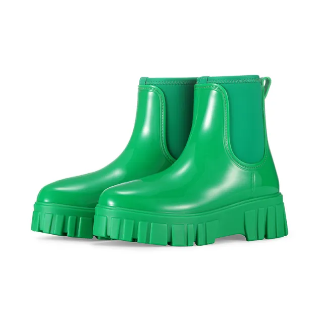Height Increasing Waterproof Non slip Low Tube Rain Boots Green - Shop at LoveMi