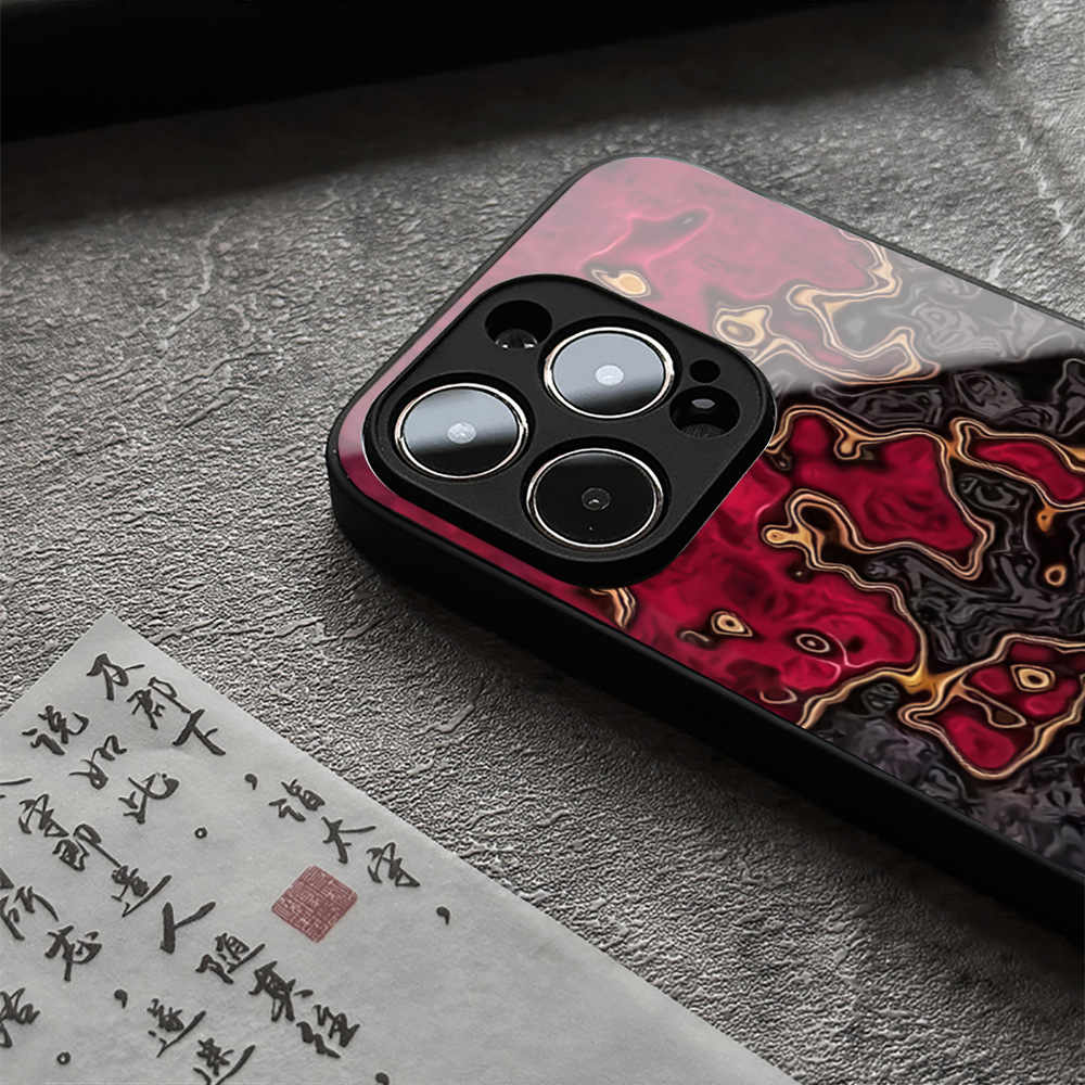 Niche Dark Lava Glass Shell Mobile Phone Protective Case - Image 3