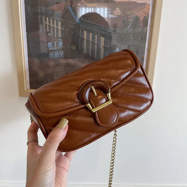 New Minority All match Shoulder Small Square Bag For Women Caramel - Shop at LoveMi