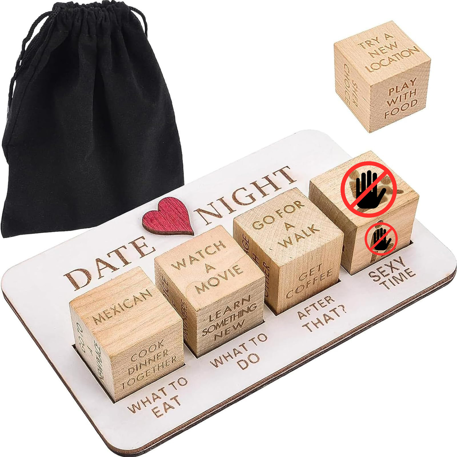 Date Night Dice After Dark Wooden Date Night Dice