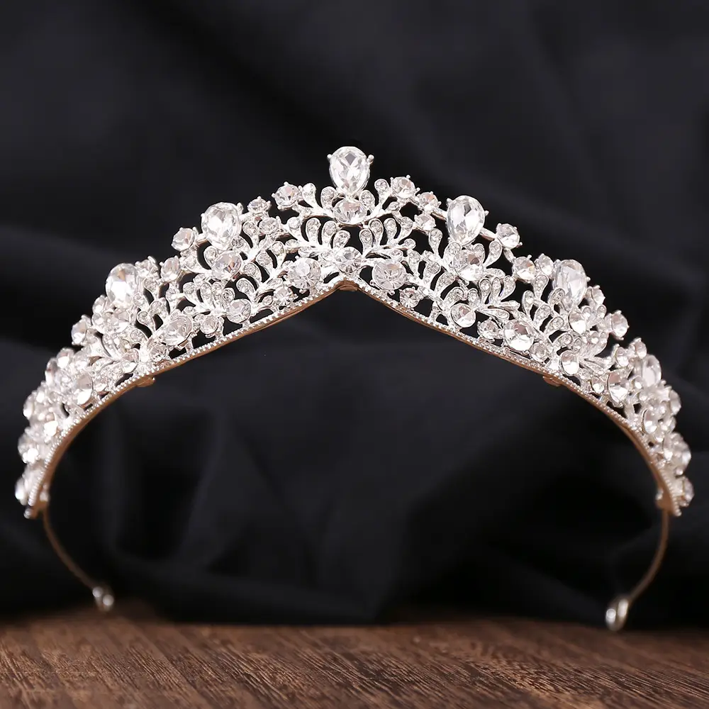 Rhinestone Headband Baroque Alloy Crown