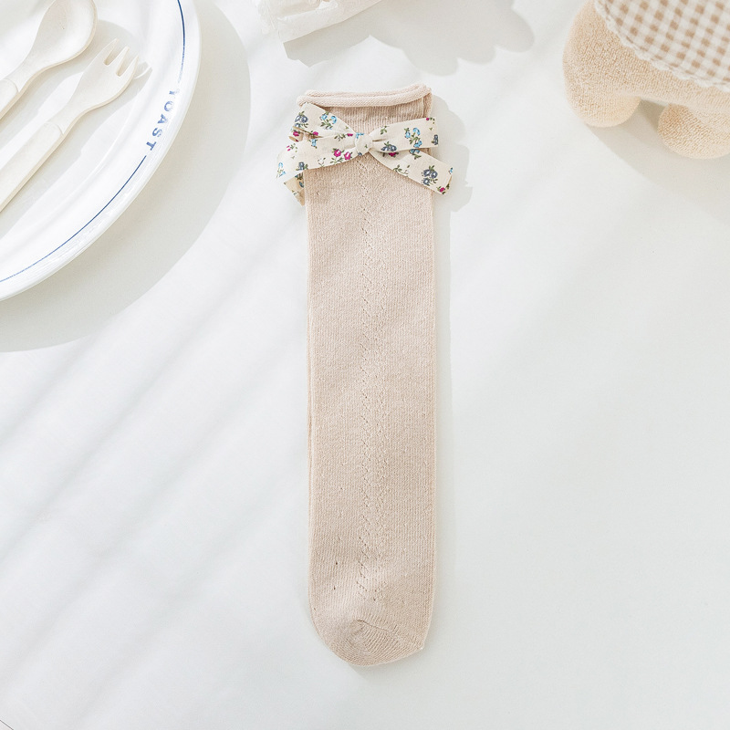 Children's Moving Circle Mesh Bow Long Tube Princess Socks - Image 12