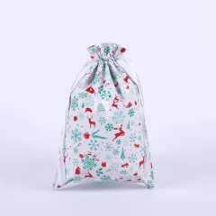 New 3D Drawstring Christmas Party Aluminum Foil Candy New Year Creative Gift Packaging Bag - Blue - View 1