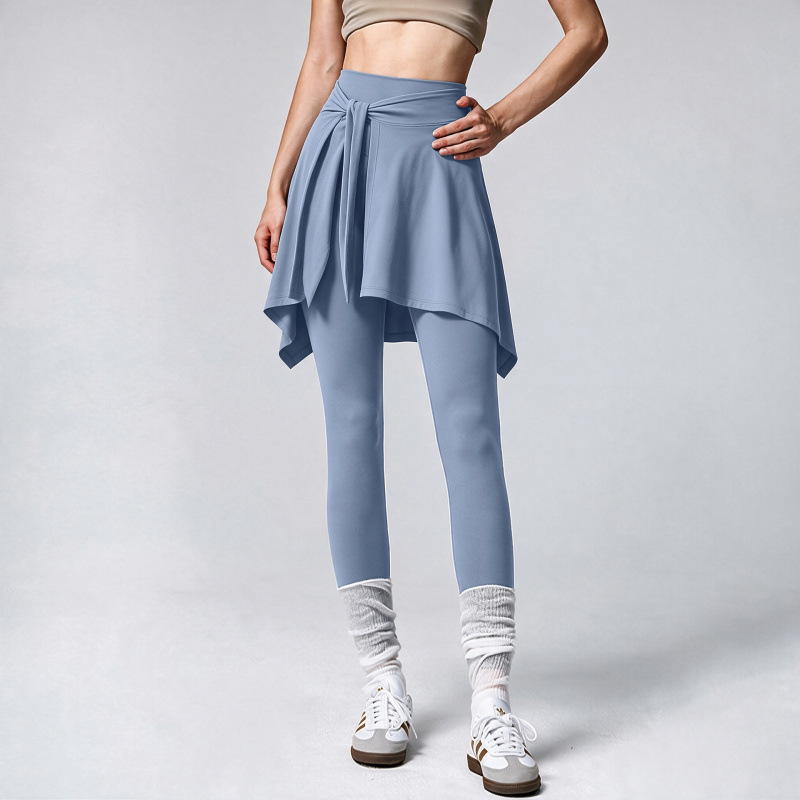 High-waisted Faux Two-piece Yoga Skort For Women Tight-fitting And Breathable