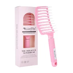 Jelly Color Large Hair Curling Comb Anti-hit - Pink - View 1