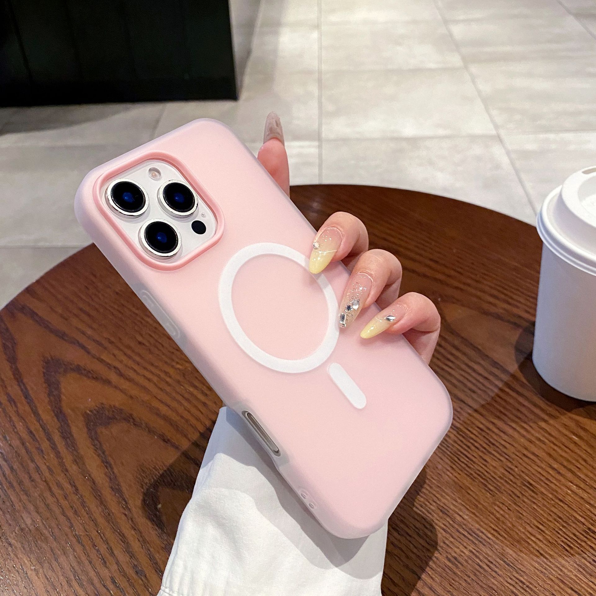 Jelly Magnetic Phone Case Solid-color Protective Cover