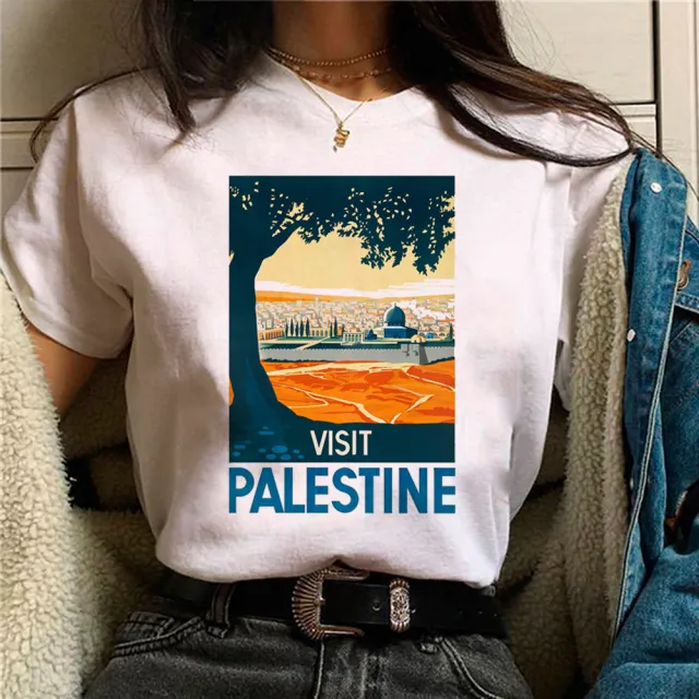 Palestine T shirts Women Comic Japanese Tshirt Female Funny Style 13049 - Shop at LoveMi