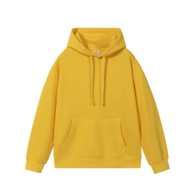 Hooded Sweatshirt Thickened Loose Group Clothing Bright Yellow - Shop at LoveMi