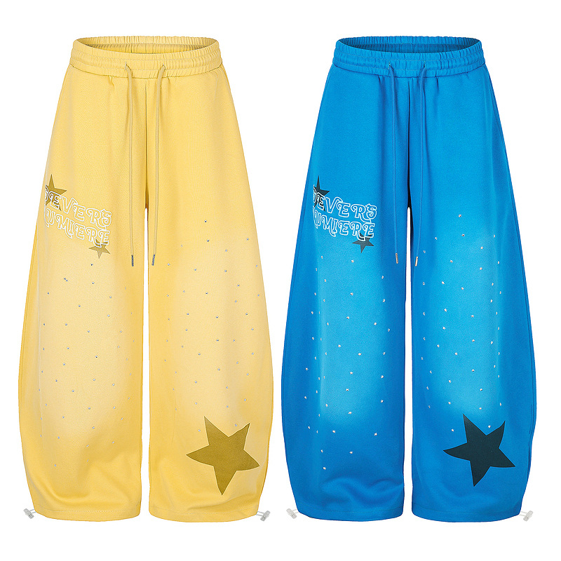 Mens And Womens Five-star Patterned Trousers