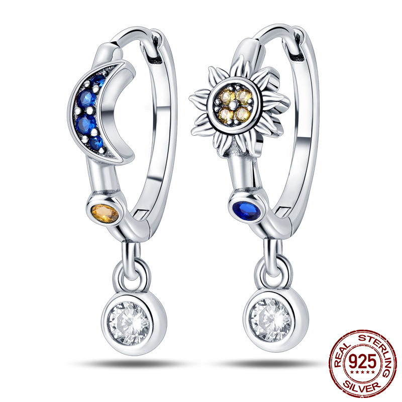 Colored Women Hope Earrings 925 Sterling Silver Heart Hope E