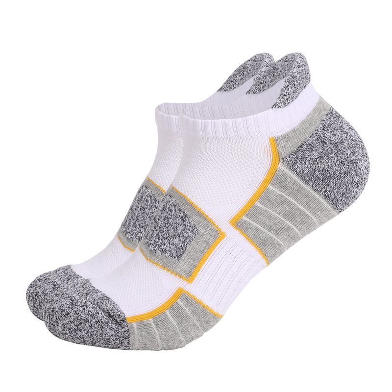 Two Wolves Thickening Towel Elastic Low-cut Socks Non-slip Combed Cotton Boat Socks
