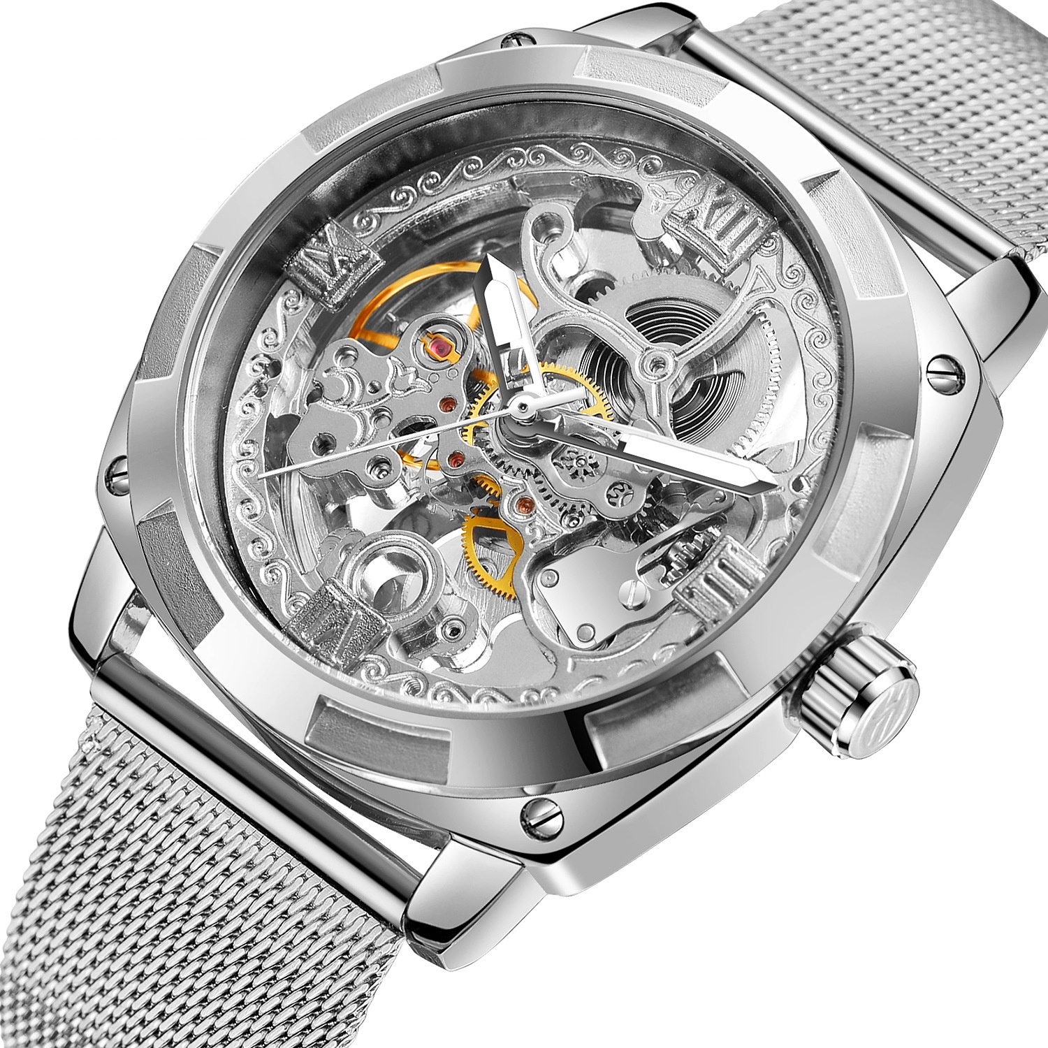 41mm Men's Skeleton Design Hollow Automatic Mechanical Watch - Picture 12 of 12