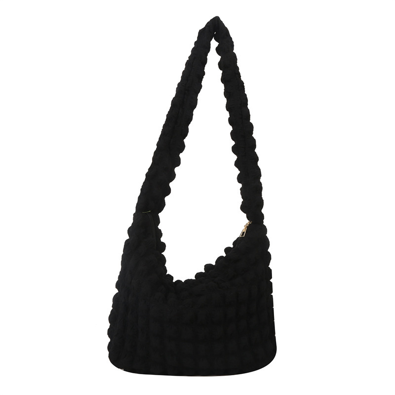 Niche Pleated Clouds Cute Simple Soft Trendy Western Style Underarm Commuter Bag — foto 3