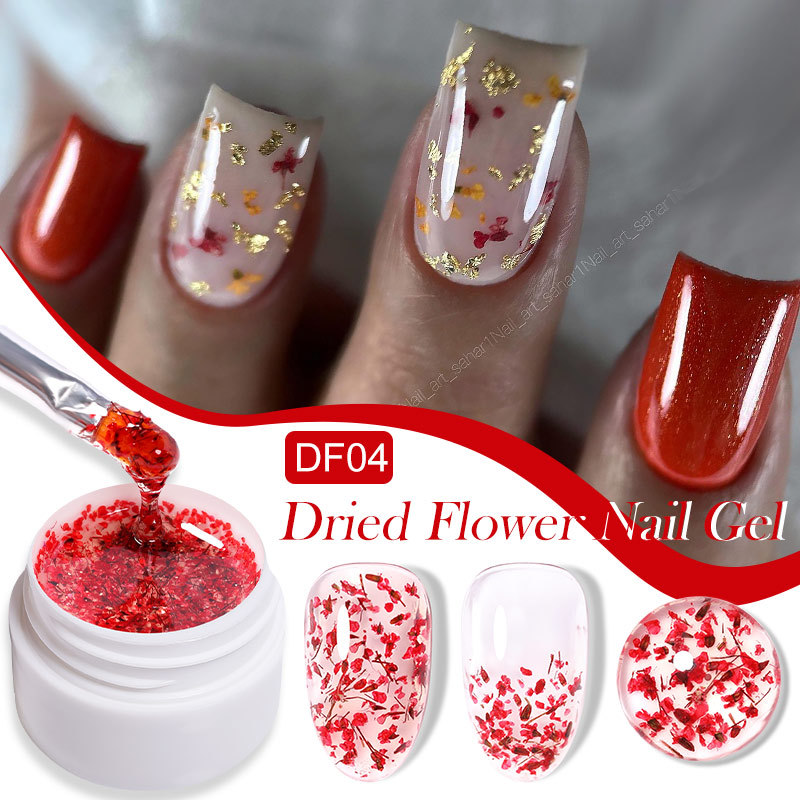 New Nail Art Dried Flower Gel 7